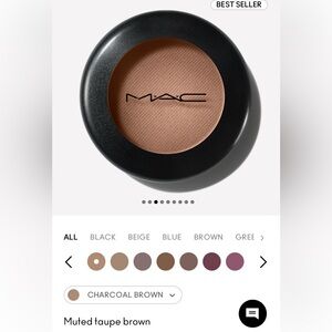 MAC Cosmetics Eyeshadow Charcoal Brown Matte